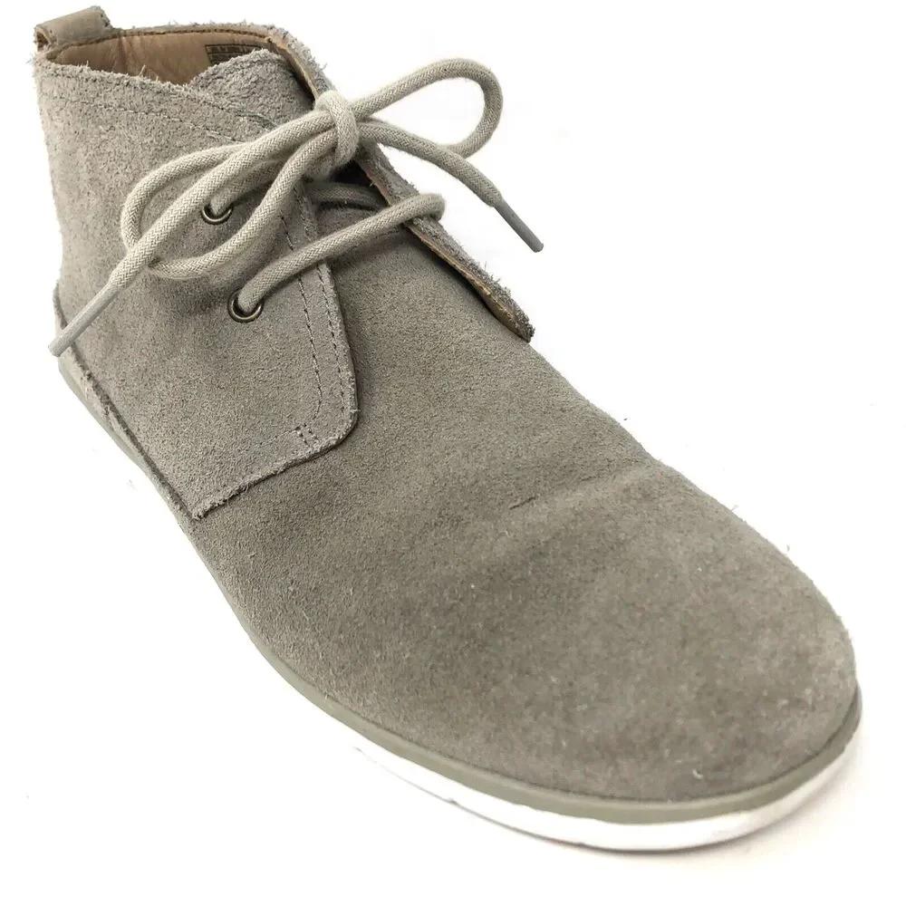 UGG Freamon Suede Chukka Boots Mens Size 9 Waterproof Grey Goat Leather Lining